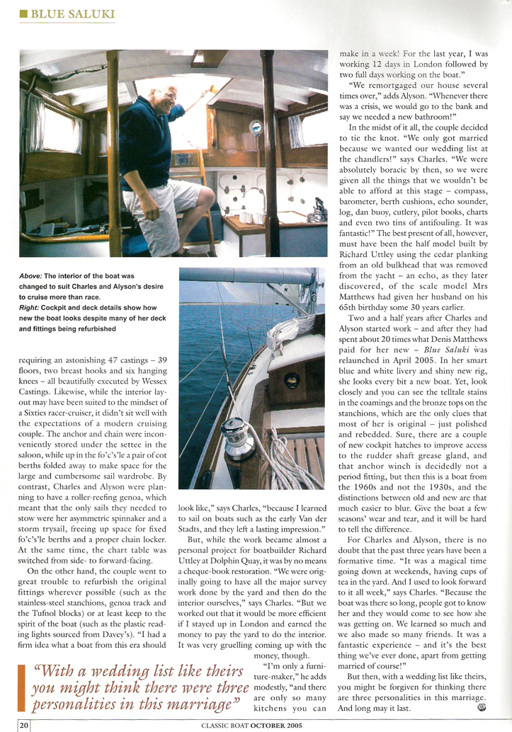 Classic Boat Article on Barbican Page 2
